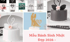 Mẫu Bánh Sinh Nhật Đẹp 2026 & Bí Quyết Chọn Phụ Kiện Trang Trí Đắt Giá
