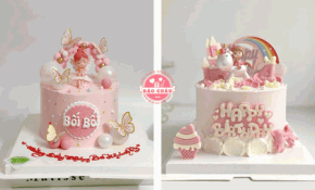 Set Trang Trí Bánh Sinh Nhật Cho Bé Gái 1 Tuổi Đáng Yêu Tại TP.HCM