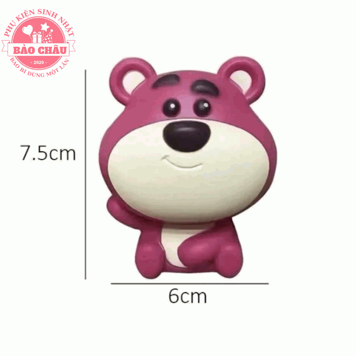 Gấu dâu Losto (béo đậm) Mẫu trang trí bánh kem - Phụ kiện bánh kem