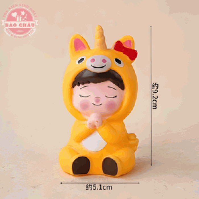  Em Bé Ngựa Silcon - Vàng