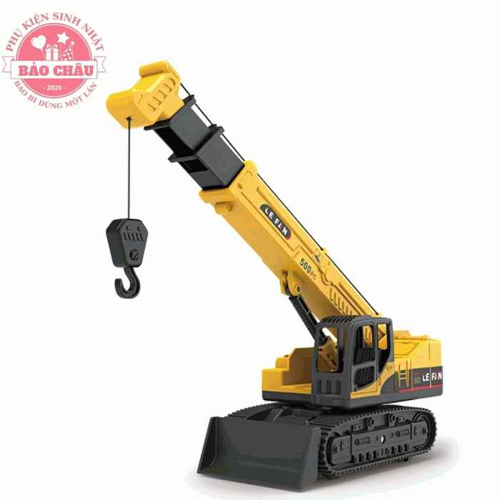 Xe cẩu to, trang trí bánh kem, bánh sinh nhật