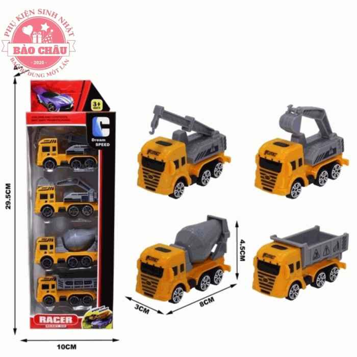 Xe công trường, trang trí bánh kem, bánh sinh nhật