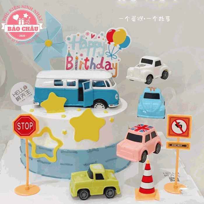 Xe Cổ 4 Cái - Trang trí bánh sinh nhật bánh kem