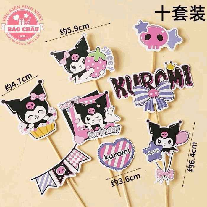 Cắm Giấy Kurumi - Phụ Kiện Trang Trí Bánh Kem