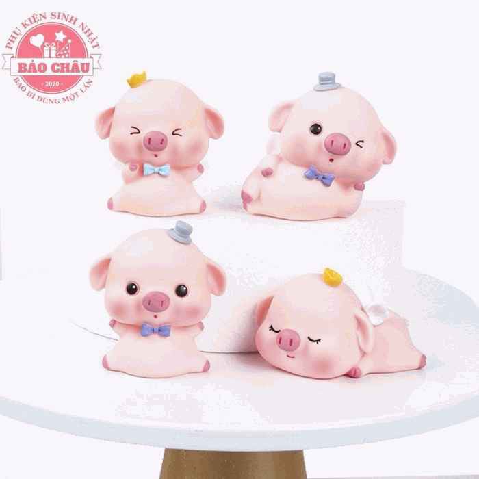 Đôi Heo - Phụ Kiện Trang Trí Bánh Kem Phụ Kiện Bánh Sinh Nhật