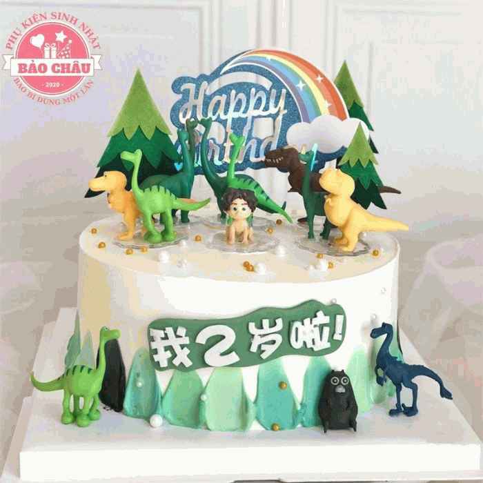 Bộ Tặc Răng - Khủng Long - Phụ KIện Trang Trí Bánh Kem