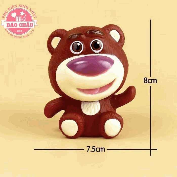 Gấu dâu Losto (ngồi to) Mẫu trang trí bánh kem - Phụ kiện bánh kem