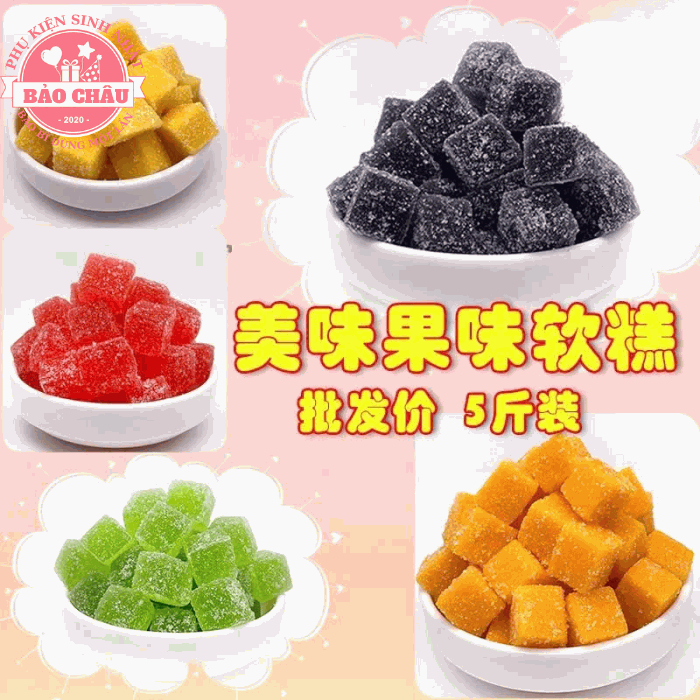 Kẹo Dẻo Xoài - Bưởi - Táo Trang Trí Bánh Kem Bánh Kem Cực Xinh