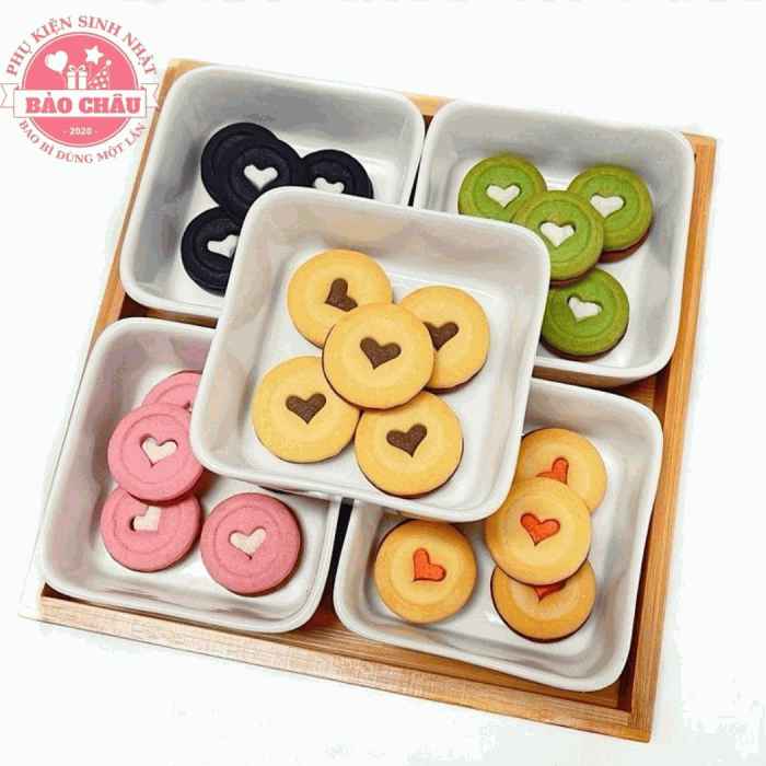 Bánh Quy Nhân Tim - Bánh Để Trang Trí Bánh Kem ( Túi 220g )