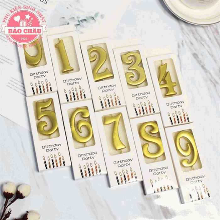 Nến Số Nhũ (Loại 1) - Phụ Kiện Trang Trí Bánh Kem Phụ Kiện Bánh Sinh Nhật Sinh Nhật