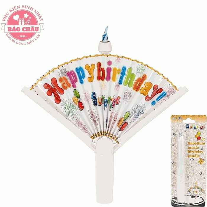 Nến sinh nhật bất ngờ sáng tạo Nến quạt vui vẻ Nến trang trí bánh