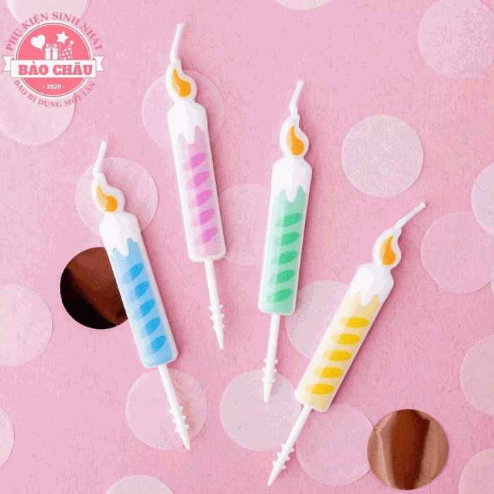 Nến ngọn nến - Nến sinh nhật hiện đại trang trí bánh, nến sinh nhật hot trend cao cấp (1 vỉ)