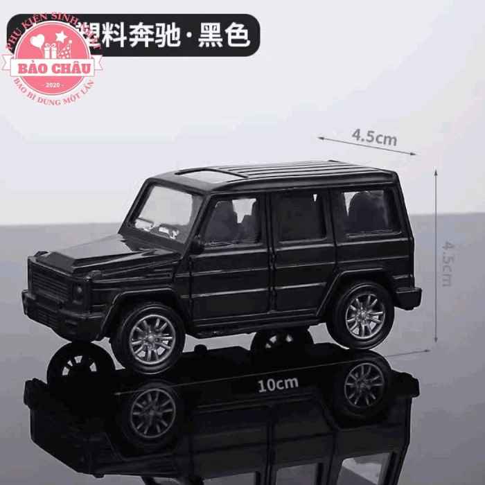 Combo 3 Xe Mercedes đen mini trang trí bánh sinh nhật, phụ kiện trang trí bánh kem